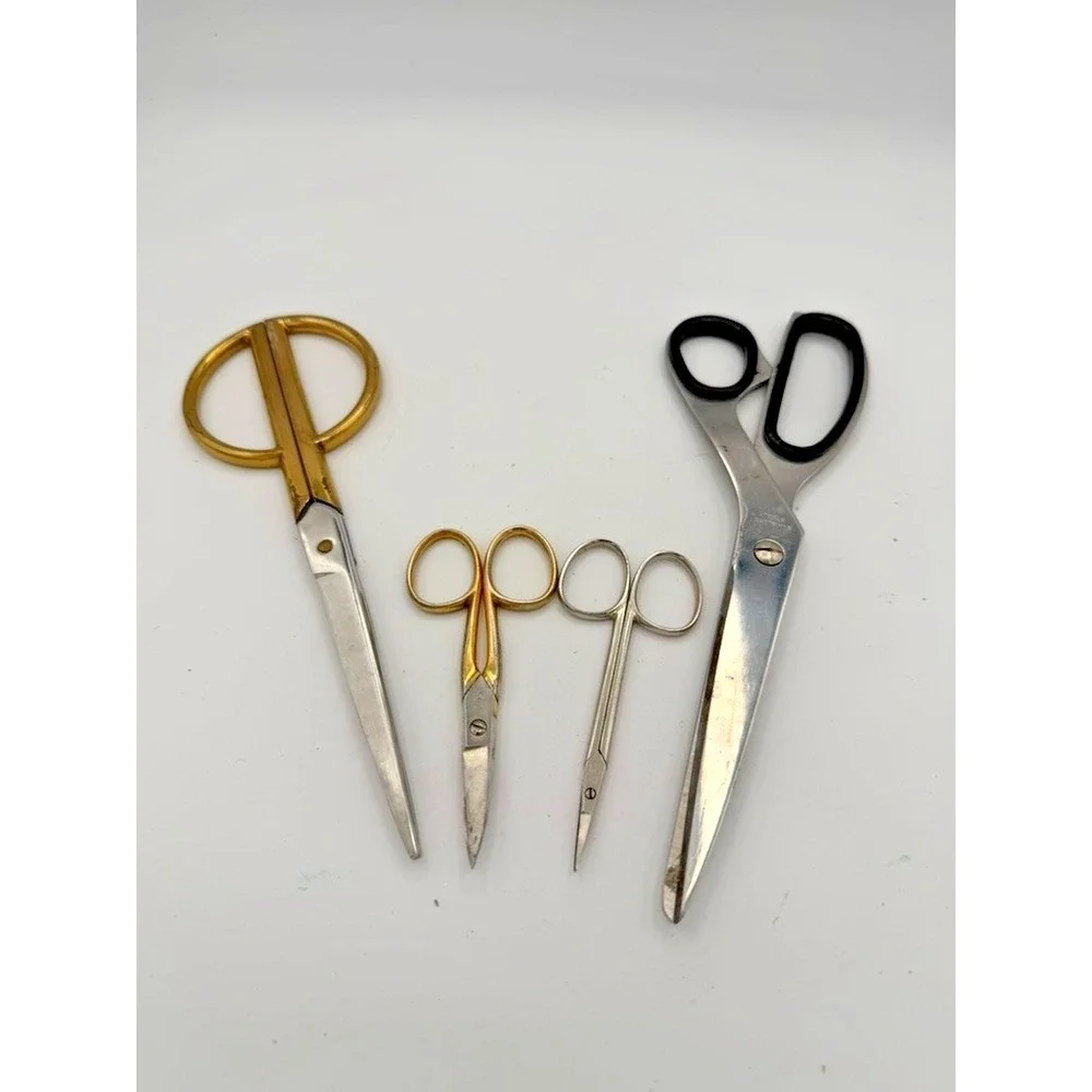 Vintage Scissors Lot Wiss Germany Sewing Embroidery Tailor Shears Craft Mixed 4